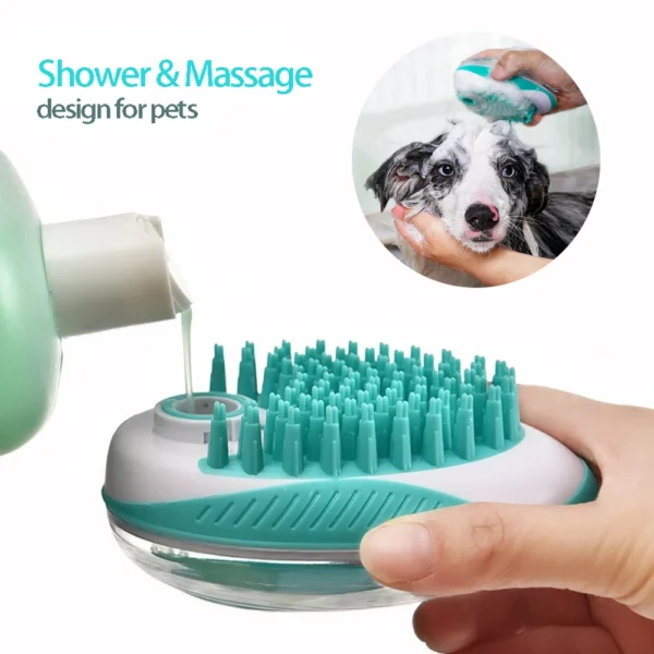 Dog Toothpaste and Bath Brush Combo for Teeth Cleaning and Grooming - Image 2