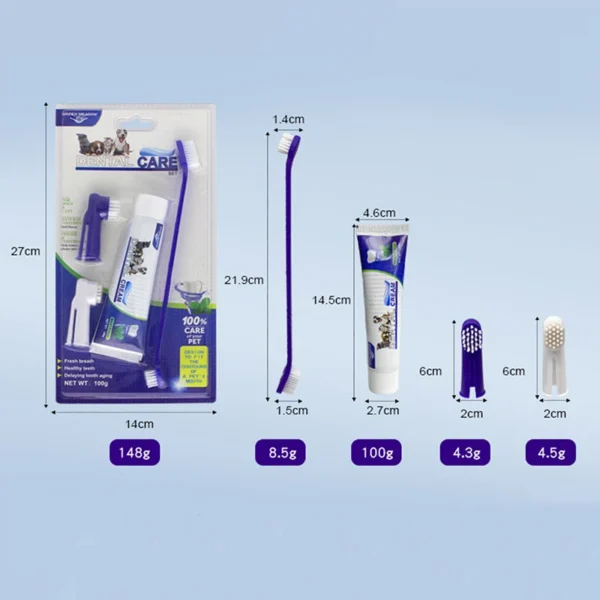 Dog Toothpaste and Toothbrush Set for Pet Teeth Care and Cleaning - Image 4