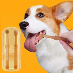 Dog Toothpaste: 360-Degree Teeth Cleaning Brush for All Breeds.
