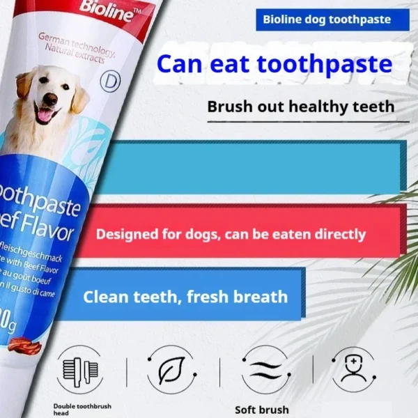 Dog Toothpaste Beef Chicken Flavor Oral Care Pets Love Fresh Cleaning - Image 2