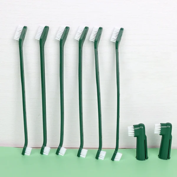 Pet Double Head Toothbrush Set For Cat Dog Oral Cleaning Care - Image 3