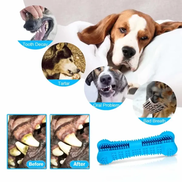 Dog Toothpaste 360° Brush Stick Puppy Chew Toy For Teeth Cleaning - Image 4