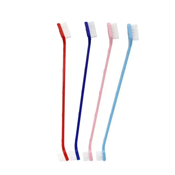 Double-Headed Dog Toothbrush for Oral Cleaning with Dog Toothpaste - Image 4