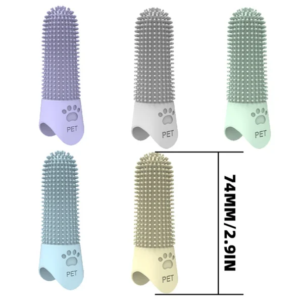 Dog Toothpaste Silicone Teeth Cleaning Fingertips For Cats Dogs - Image 2