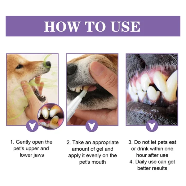 Dog Toothpaste: Teeth Cleaning, Whitening Pen for Bad Breath Treatment - Image 3