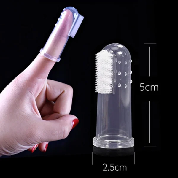 Dog Toothpaste: Silicone Finger Cots Toothbrush for Oral Cleaning. - Image 2