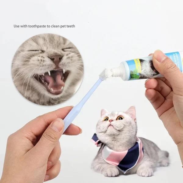 Dog Toothpaste 360° Brush Tartar Care Bad Breath Cat Dog Cleaning