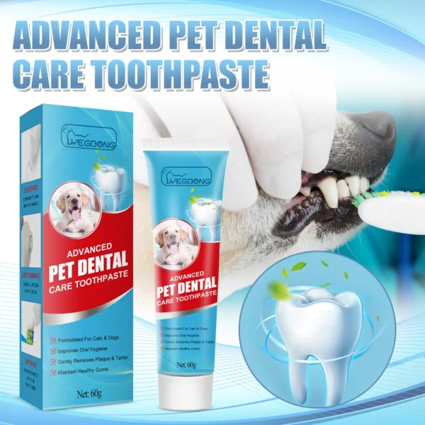 60g Dog Toothpaste for Fresh Breath and Tartar Removal