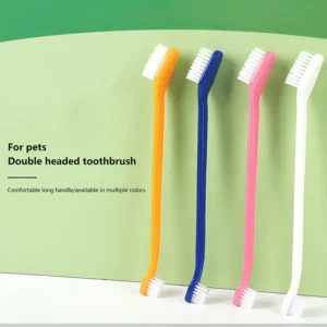 Dog Toothpaste: Double-Headed Brush for Cats and Dogs Cleaning