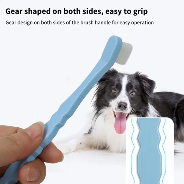 Dog Toothbrush Small Head Long Handle for Dog Toothpaste - Image 2