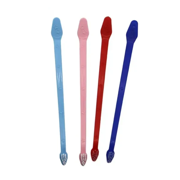 Double-Headed Dog Toothbrush for Oral Cleaning with Dog Toothpaste - Image 2