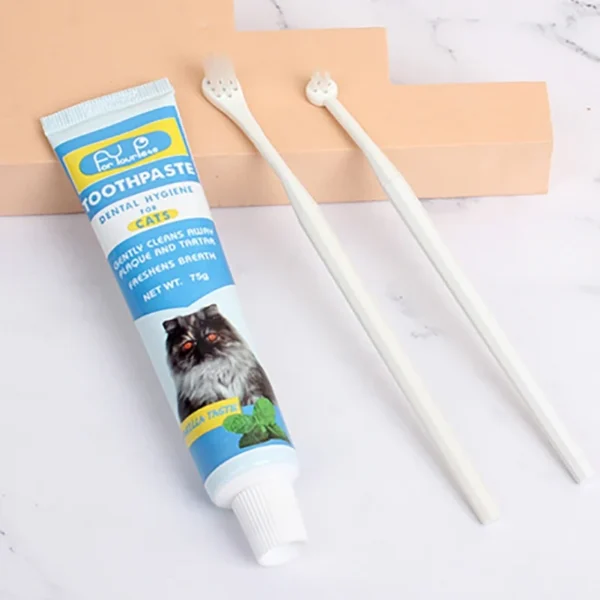 Dog Toothpaste and Brush Set for Fresh Breath and Dental Health - Image 2