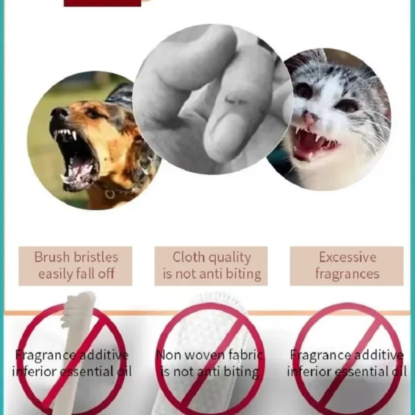 Dog Toothpaste Super Soft Finger Toothbrush for Cleaning - Image 6