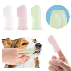 Super Soft Dog Finger Toothbrush for Teeth Cleaning with Dog Toothpaste