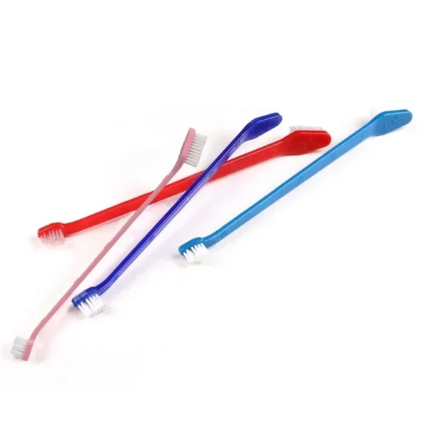 Double-Headed Dog Toothbrush for Oral Cleaning with Dog Toothpaste - Image 3