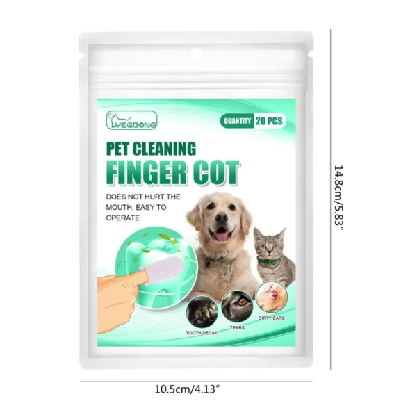 Dog Toothpaste: Set of 20 Finger and Non-Woven Fabric Toothbrushes. - Image 6
