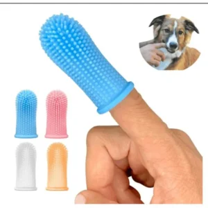 Dog Toothpaste and Silicone Finger Cots for Pet Teeth Hygiene