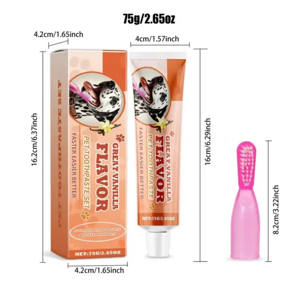Dog Toothpaste And Brush Kit For Cats Pets Oral Hygiene Care Set - Image 6