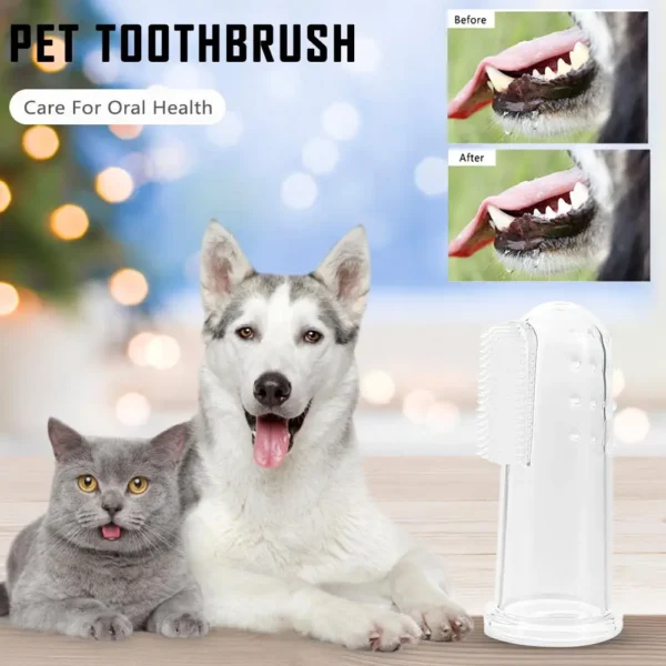 Dog Toothpaste and Silica Gel Finger Brush for Teeth Care and Fresh Breath - Image 3