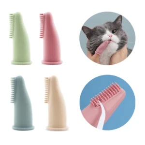 Dog Toothpaste Super Soft Finger Toothbrush for Cleaning