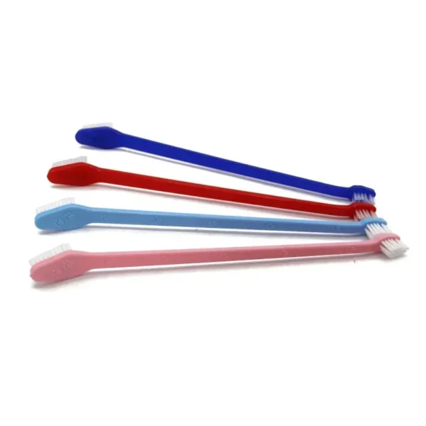 Double-Headed Dog Toothbrush for Oral Cleaning with Dog Toothpaste - Image 5