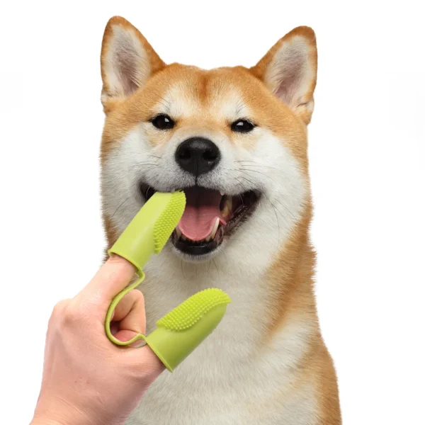 Dog Toothpaste and Double Finger Brush for Easy and Effective Cleaning
