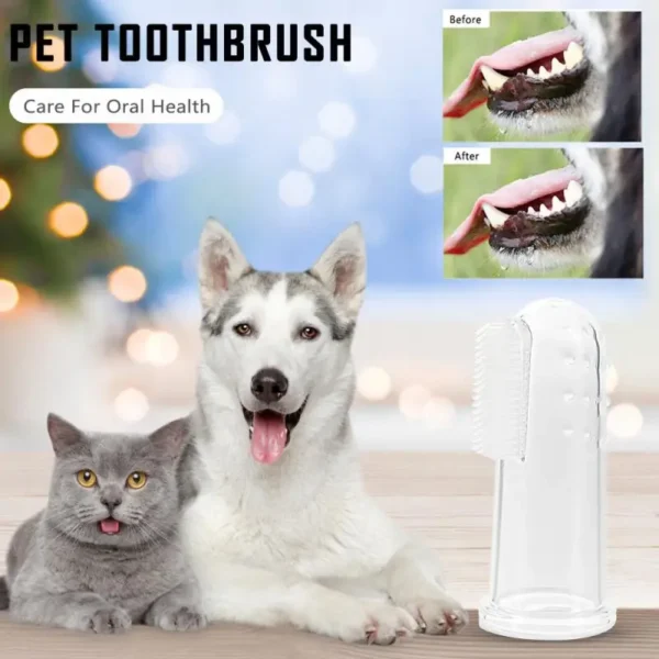 Dog Toothpaste: Soft Finger Brush for Fresh Breath and Cleaning