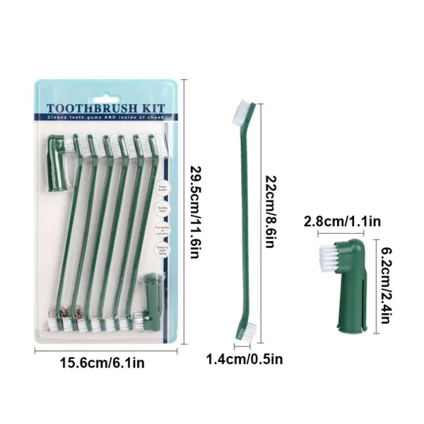 Pet Double Head Toothbrush Set For Cat Dog Oral Cleaning Care - Image 6