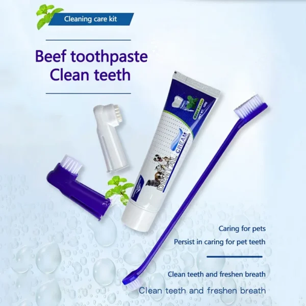 Dog Toothpaste and Toothbrush Set for Pet Teeth Cleaning - Image 6