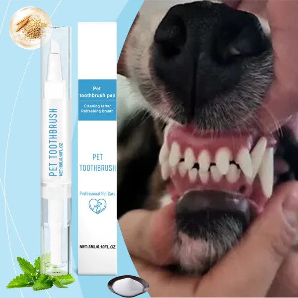 Pet Toothbrush Pen For Dogs And Cats Teeth Cleaning Tool Fresh Breath - Image 6