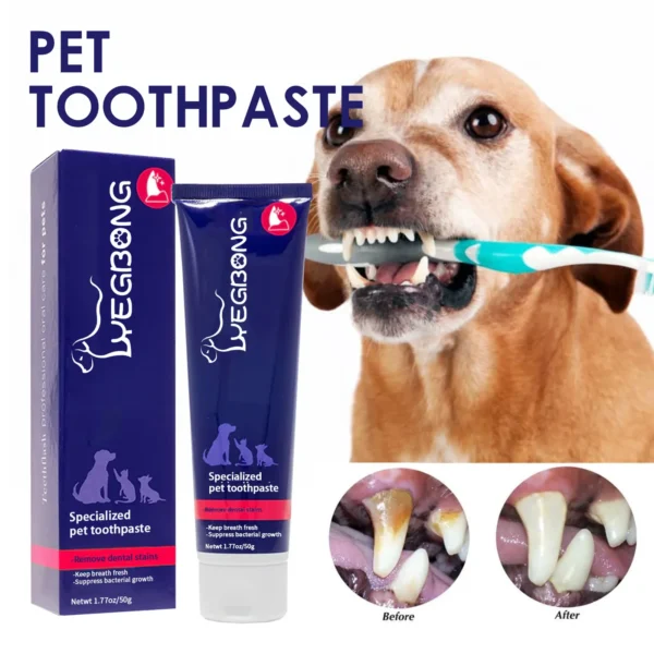 Dog Toothpaste for Oral Cleaning and Tartar Reduction with Fresh Breath