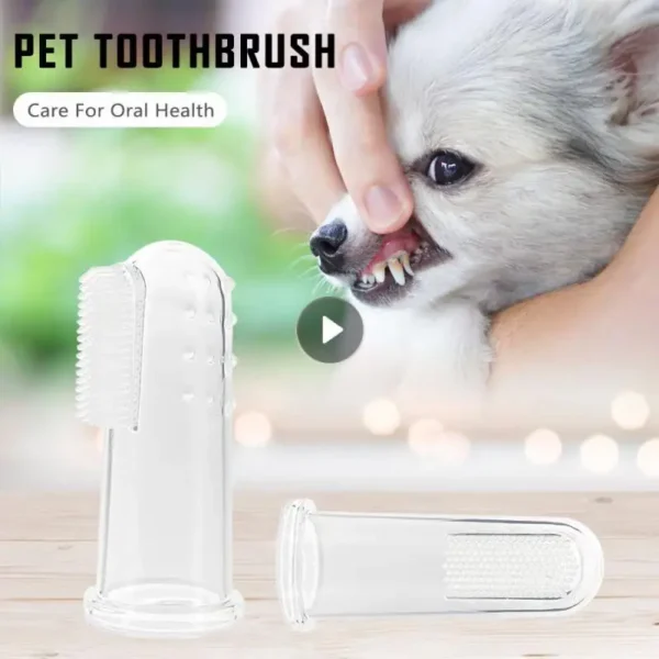 Dog Toothpaste and Silica Gel Finger Brush for Teeth Care and Fresh Breath - Image 2